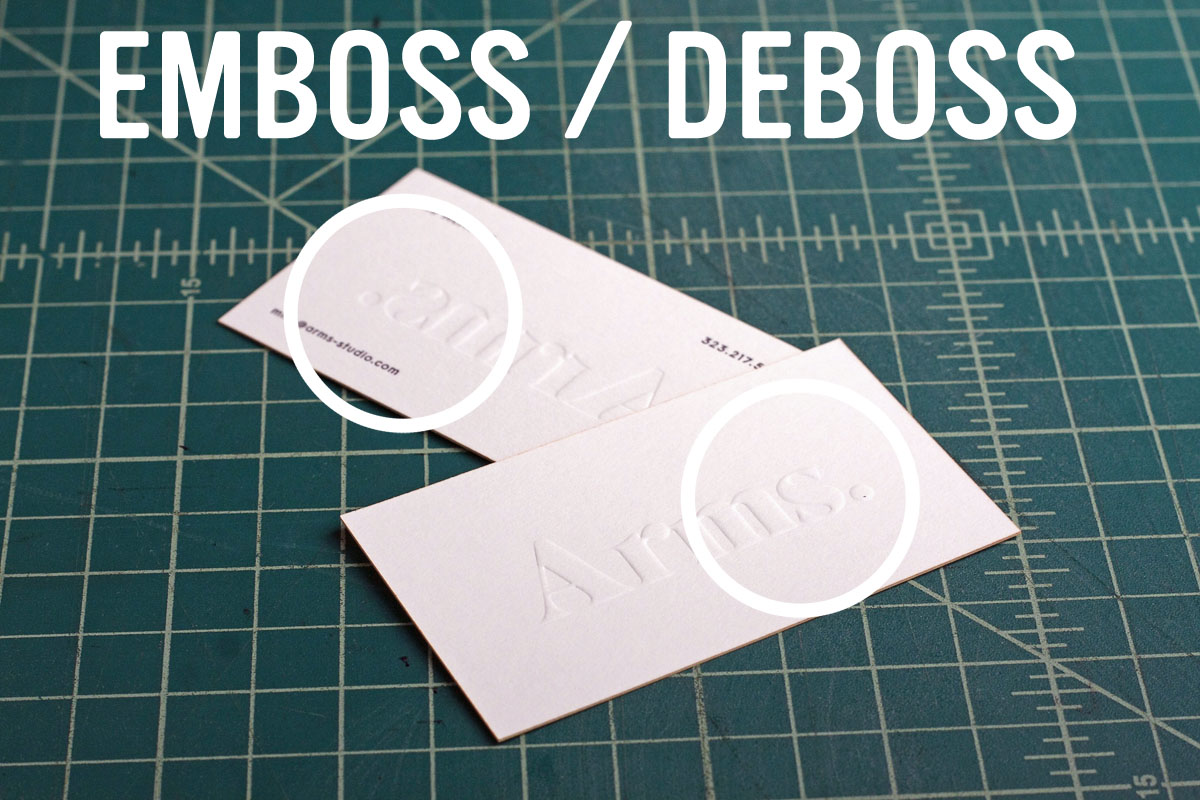 Will an emboss / deboss show through to the back of a card