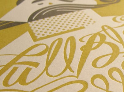 letterpress printed AIGA SLC full bleed posters