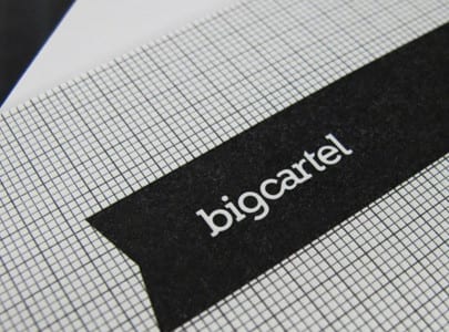 letterpress printed business card for big cartel