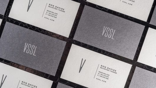 letterpress, custom duplexed VSSL business card