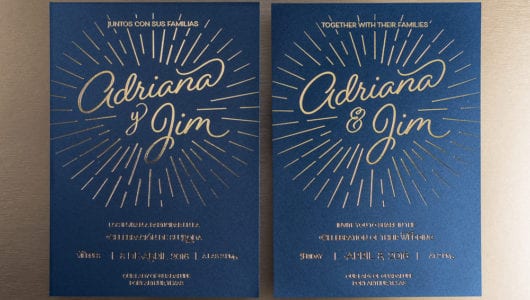 gold foil, letterpress printing, custom design, custom order, wedding, paper design