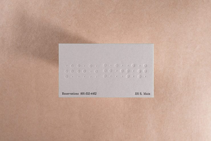 letterpress blind braille business card, blind deboss, blind press, blind print, business card, quality, modern