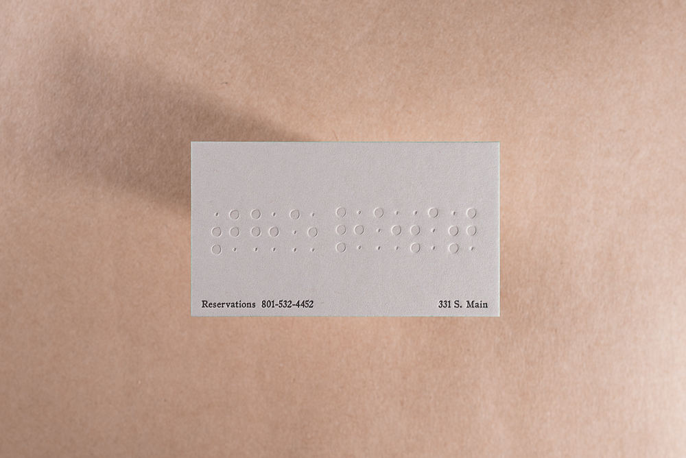 letterpress blind braille business card