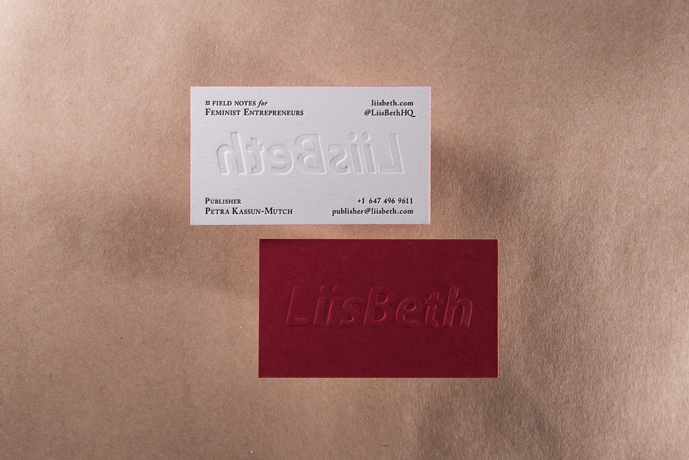 emboss deboss business card on duplexed paper