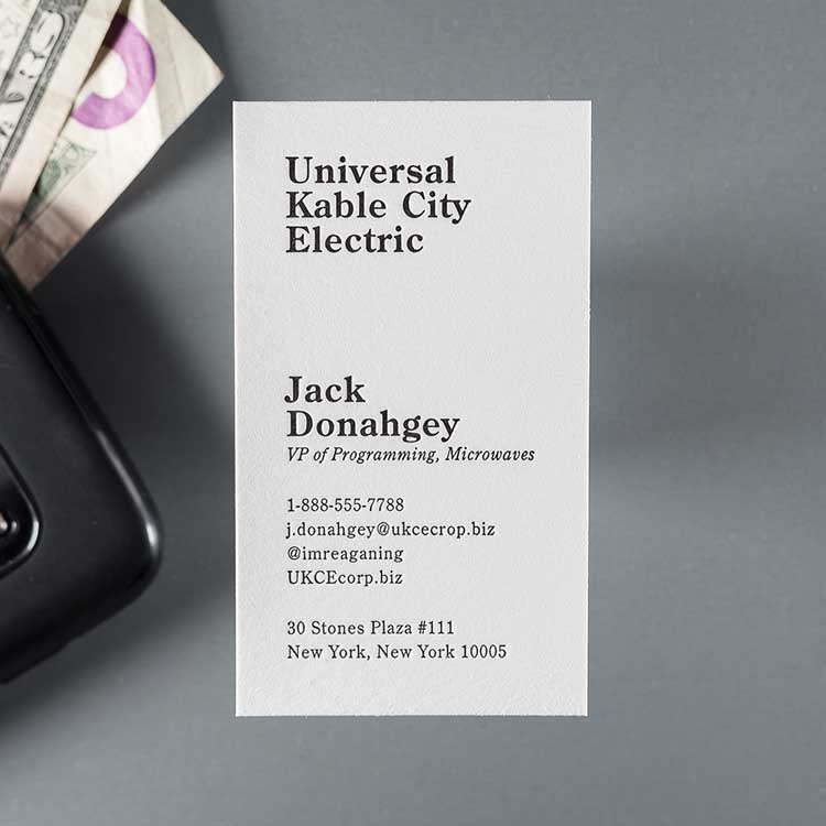 $95 business card template black and white